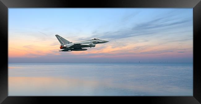 Eurofighter Typhoon Sunset Framed Print by Robert  Radford