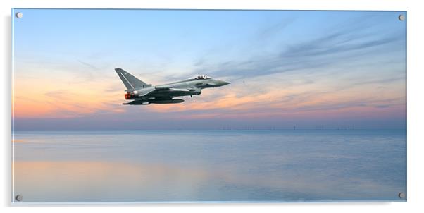 Eurofighter Typhoon Sunset Acrylic by Robert  Radford