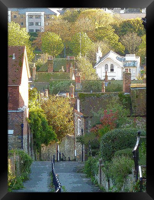 Church Hill . Hythe . Autumn Framed Print by Antoinette B
