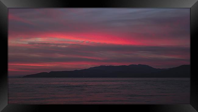 Sunset on the Horizon Framed Print by Tony Fishpool