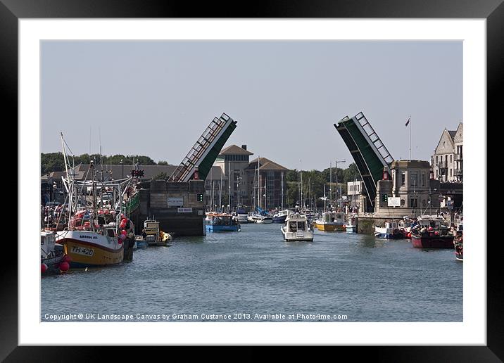 Weymouth Town Bridge Framed Mounted Print by Graham Custance