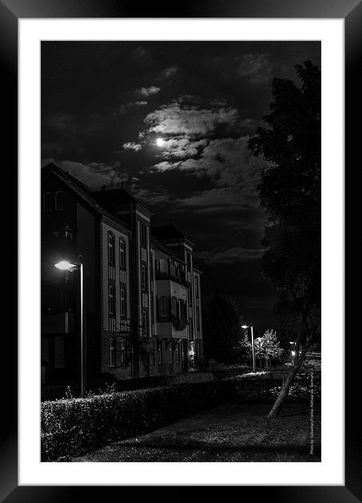Moonlight after Storm Framed Mounted Print by