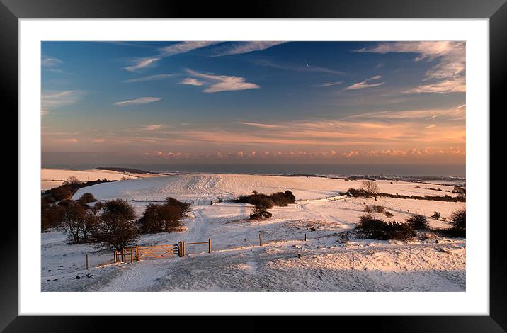 Snow to the Sea Framed Mounted Print by Malcolm McHugh