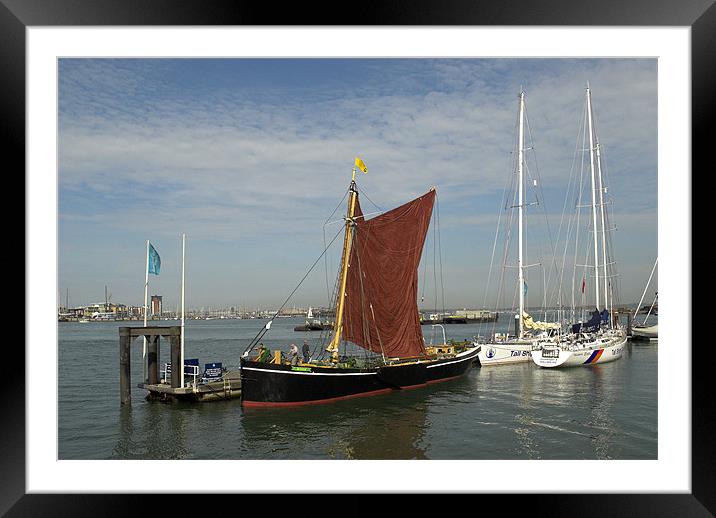 Thames Sailing Barge Alice Framed Mounted Print by Malcolm McHugh