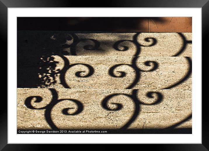 Stepped Pattern Framed Mounted Print by George Davidson