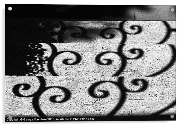 Stepped Pattern - Mono Acrylic by George Davidson