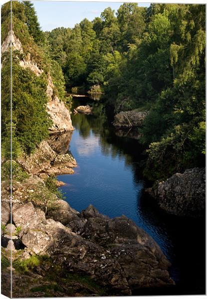 River Findhorn from Dulsie Bridge Canvas Print by Jacqi Elmslie