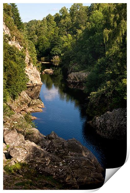 River Findhorn from Dulsie Bridge Print by Jacqi Elmslie