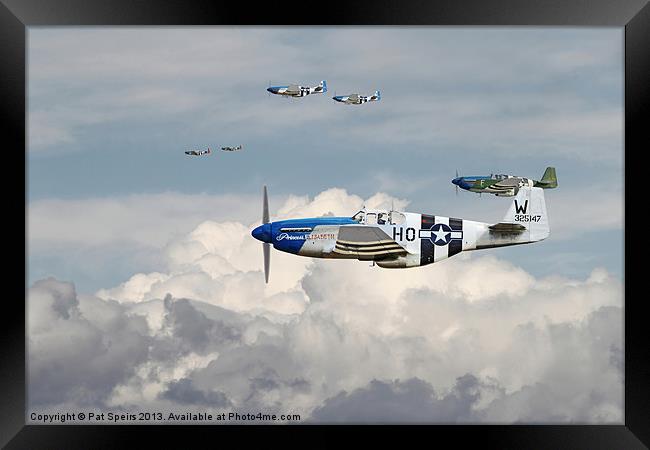 P51 Mustang - 352nd Blue Noses Framed Print by Pat Speirs
