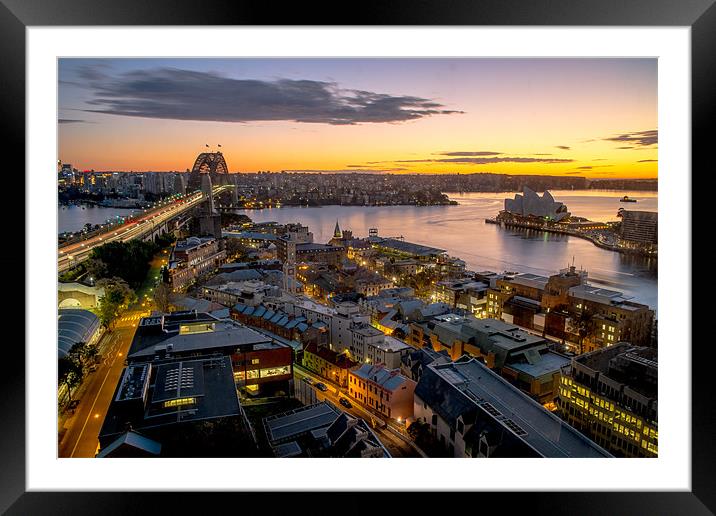 Sydney Harbour Framed Mounted Print by peter tachauer
