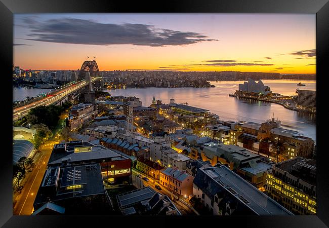 Sydney Harbour Framed Print by peter tachauer