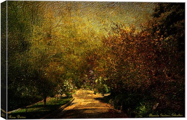 Pathway into the unknown ( Alameda Gardens) Canvas Print by Fine art by Rina