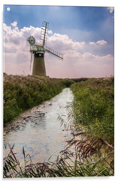 St Benets Mill, Thurne Acrylic by Stephen Mole