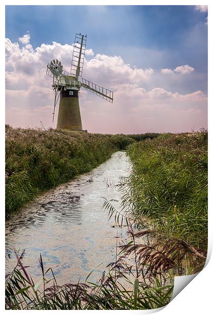St Benets Mill, Thurne Print by Stephen Mole