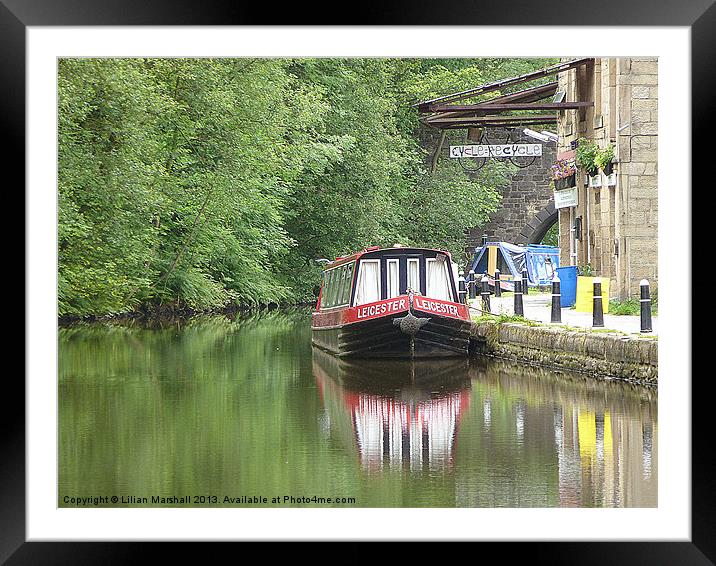 The Rochdale Canal. Framed Mounted Print by Lilian Marshall