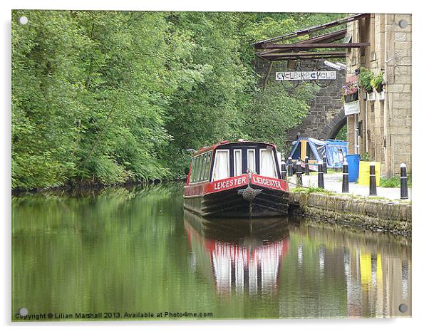 The Rochdale Canal. Acrylic by Lilian Marshall