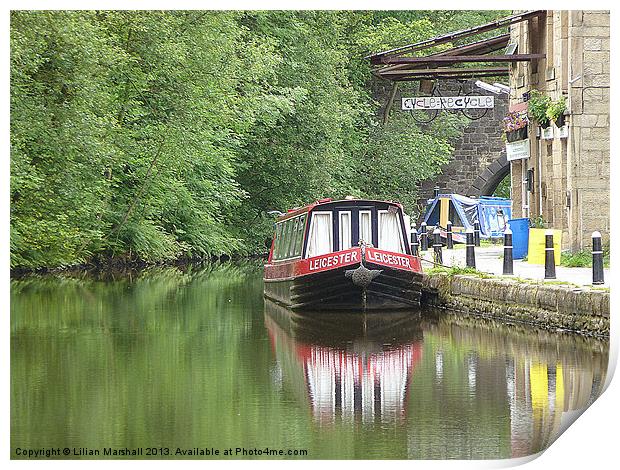 The Rochdale Canal. Print by Lilian Marshall