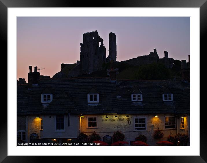 The Greyhound at dusk Framed Mounted Print by Mike Streeter