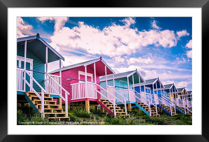 Beach Huts On The Isle Of Sheppey Framed Mounted Print by Dawn O'Connor