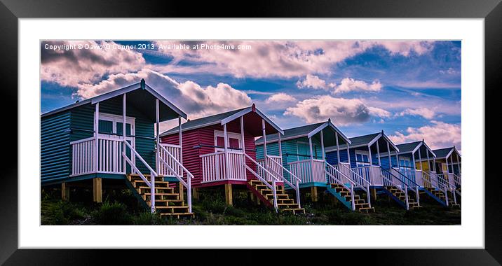 Beach Huts Framed Mounted Print by Dawn O'Connor