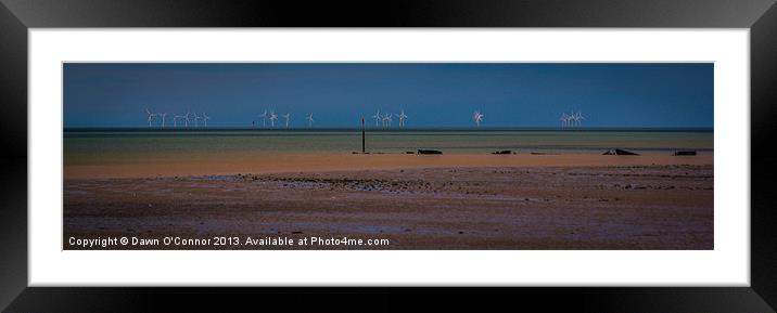 The London Array Offshore Wind Farm Framed Mounted Print by Dawn O'Connor