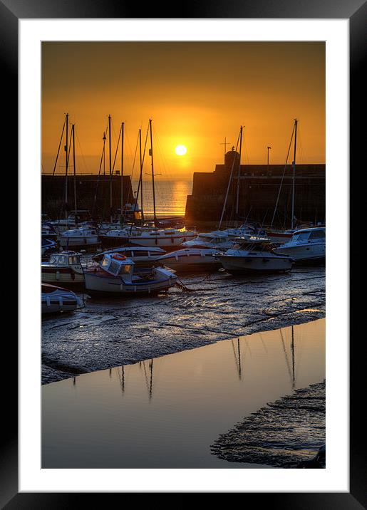 Saundersfoot Harbour at Sunrise Framed Mounted Print by Simon West