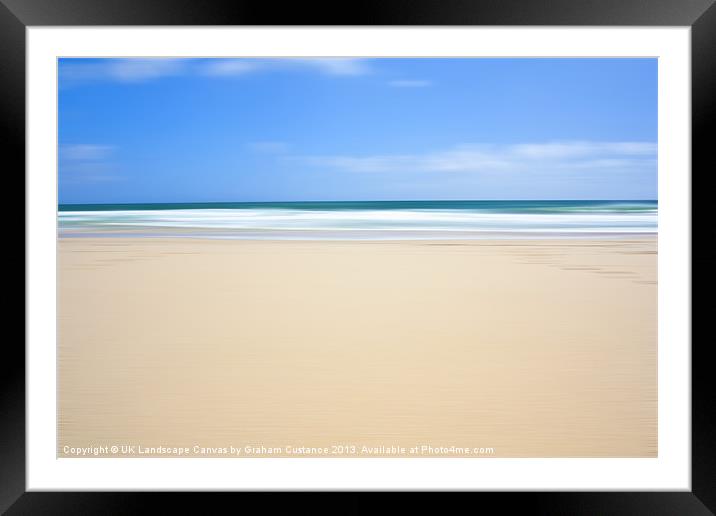 Abstract Beach Cornwall Framed Mounted Print by Graham Custance