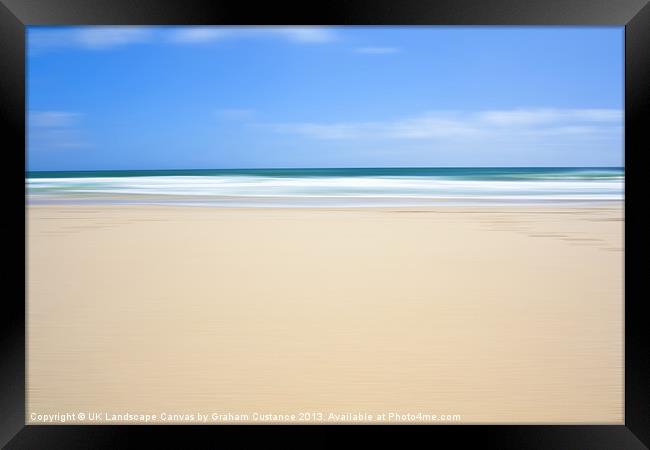 Abstract Beach Cornwall Framed Print by Graham Custance