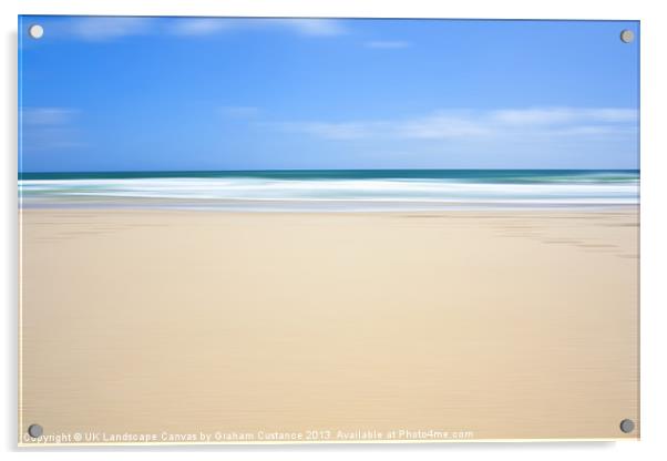 Abstract Beach Cornwall Acrylic by Graham Custance