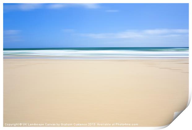 Abstract Beach Cornwall Print by Graham Custance