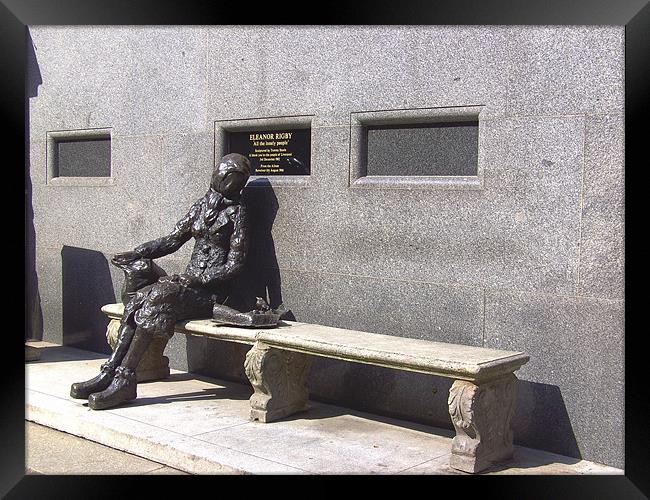 Eleanor Rigby Statue, Liverpool UK Framed Print by Steve Kearns