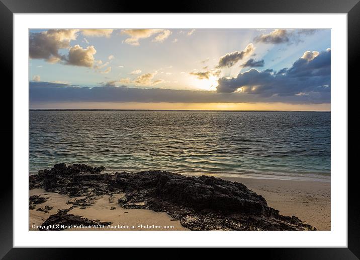 Morning at Belle Mare Framed Mounted Print by Neal P