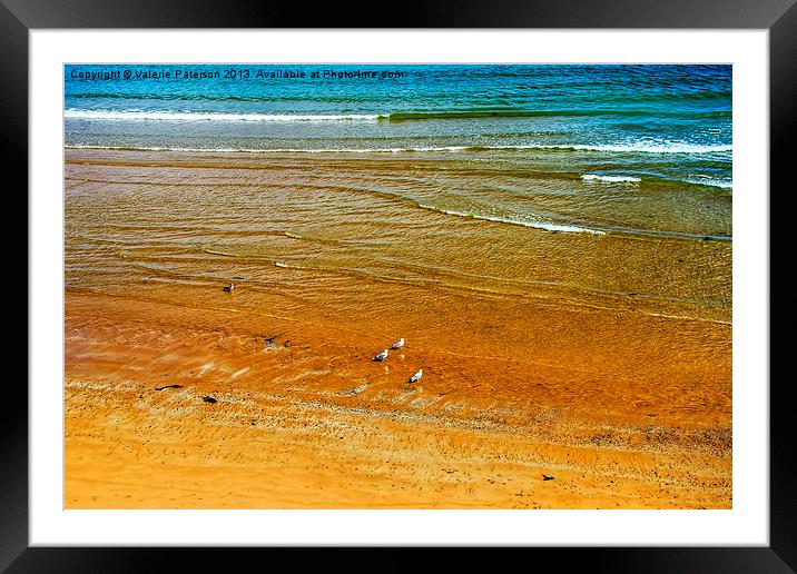 Golden Sands Of Aberdeen Framed Mounted Print by Valerie Paterson