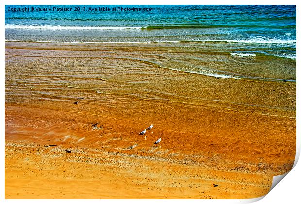 Golden Sands Of Aberdeen Print by Valerie Paterson