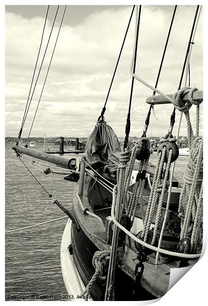Brixham Sailing Trawler Print by Peter F Hunt