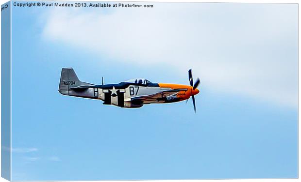 P51 Mustang Canvas Print by Paul Madden