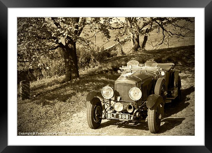 Vintage Car Framed Mounted Print by Paula Connelly