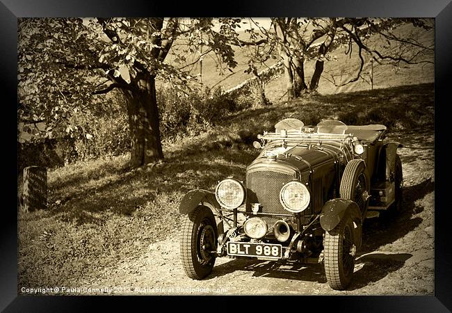 Vintage Car Framed Print by Paula Connelly