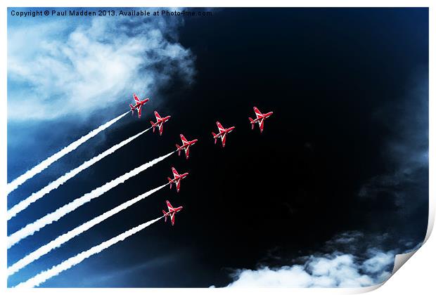 Red Arrows Swan 1 Formation Print by Paul Madden