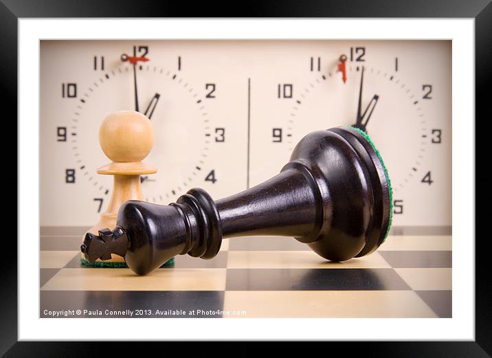 Surrendering Chess King Framed Mounted Print by Paula Connelly