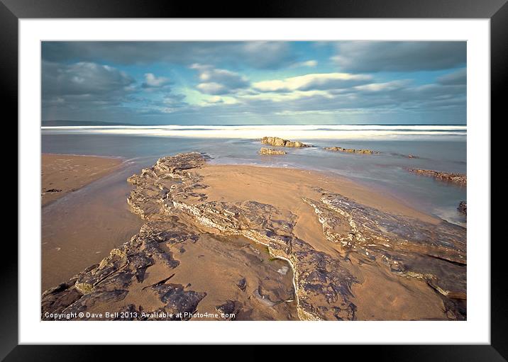 Sand & surf Bude North Cornwall Framed Mounted Print by Dave Bell