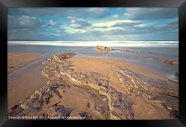 Sand & surf Bude North Cornwall Framed Print by Dave Bell