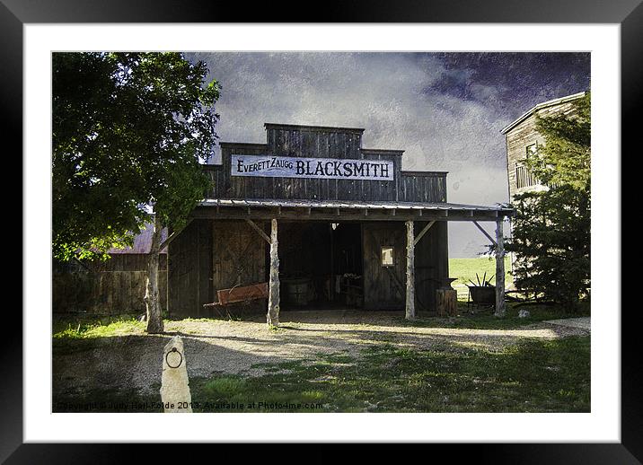 Open for Business Framed Mounted Print by Judy Hall-Folde