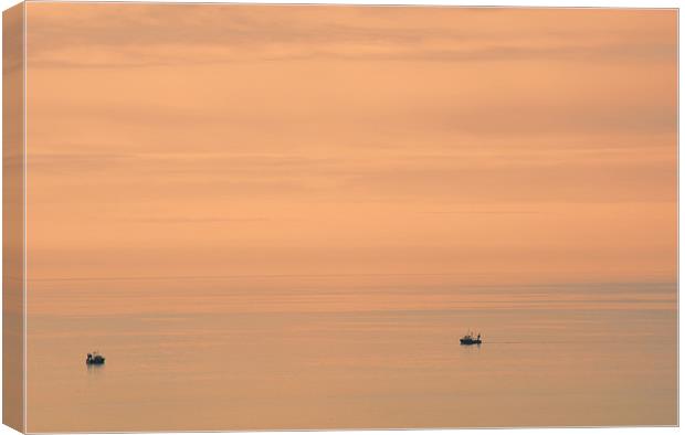 Early Morning Boats Canvas Print by Roger Byng