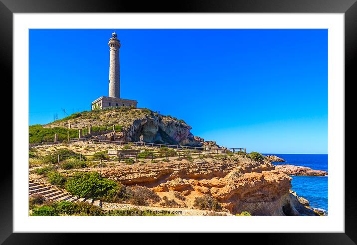 Cabo de palos lighthouse on La Manga, Murcia, Spai Framed Mounted Print by Dragomir Nikolov