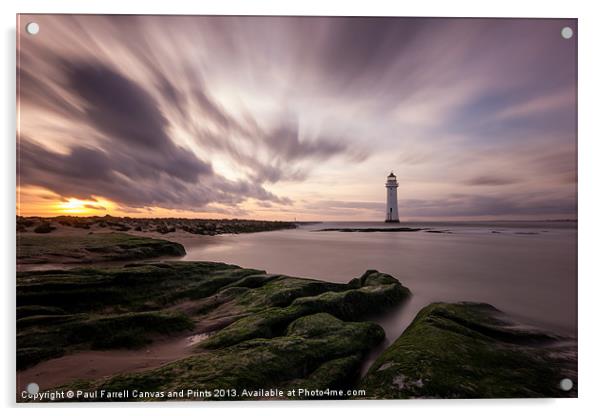 Perch Rock lighthouse Acrylic by Paul Farrell Photography