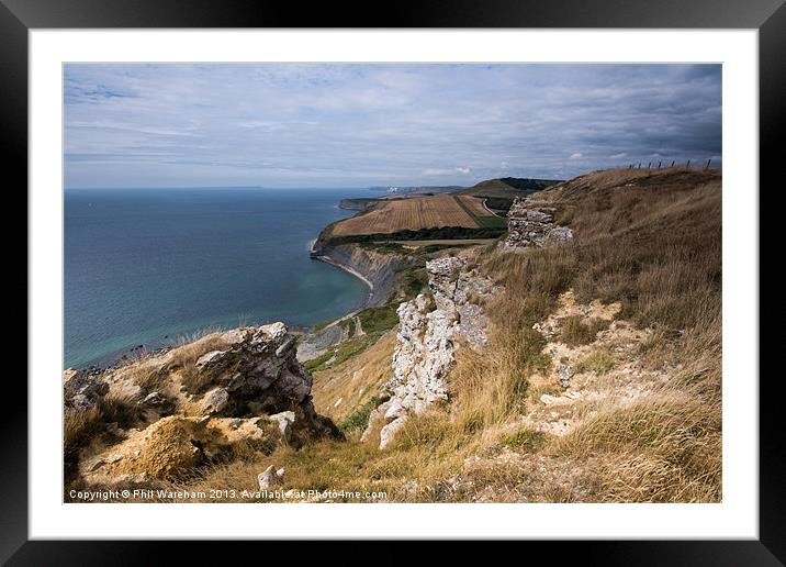 Jurassic Clifftop Framed Mounted Print by Phil Wareham