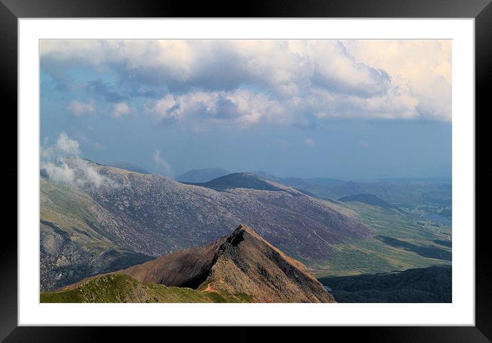 Snowdon Ridge View Framed Mounted Print by Andy Freeman