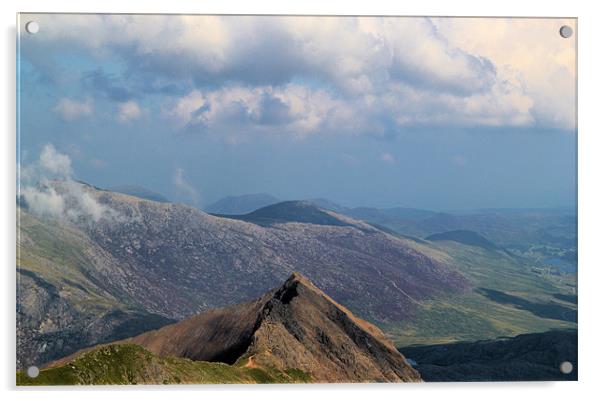 Snowdon Ridge View Acrylic by Andy Freeman