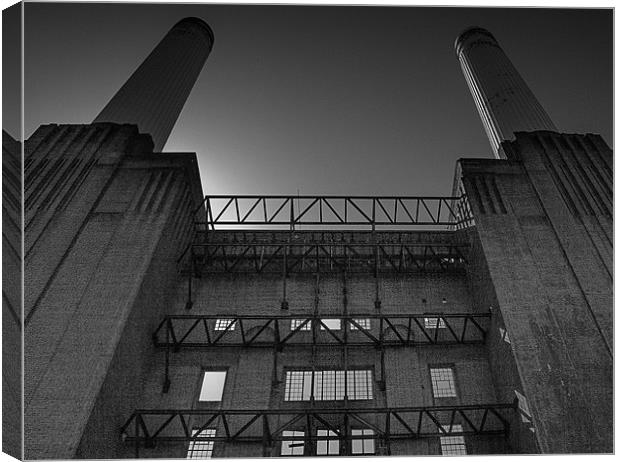 Standing in the shadow of Battersea Power Station Canvas Print by Dean Messenger